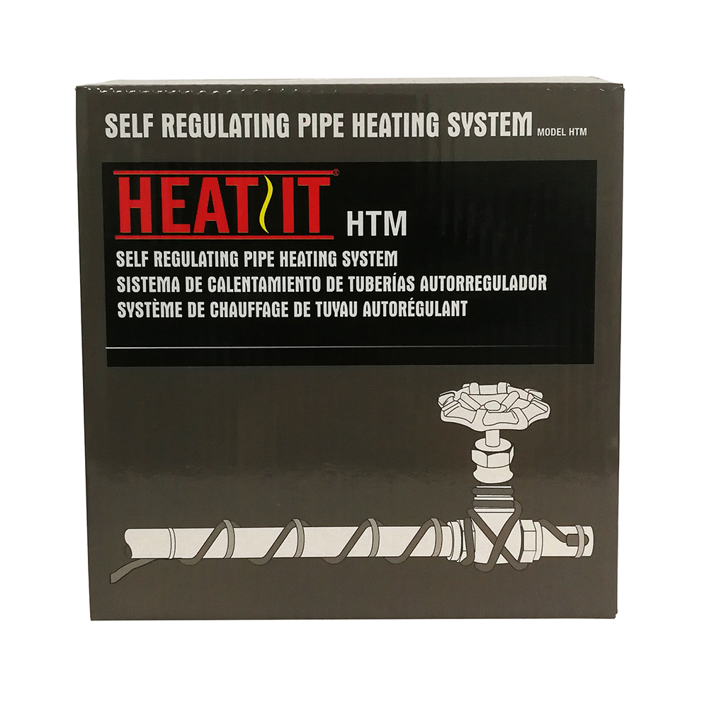 HEATIT Self-Regulating Water Pipe Heat Tape for Freeze Protection -  Built-in Thermostat Heavy-Duty, 120V, 100Ft - Ideal for Meta