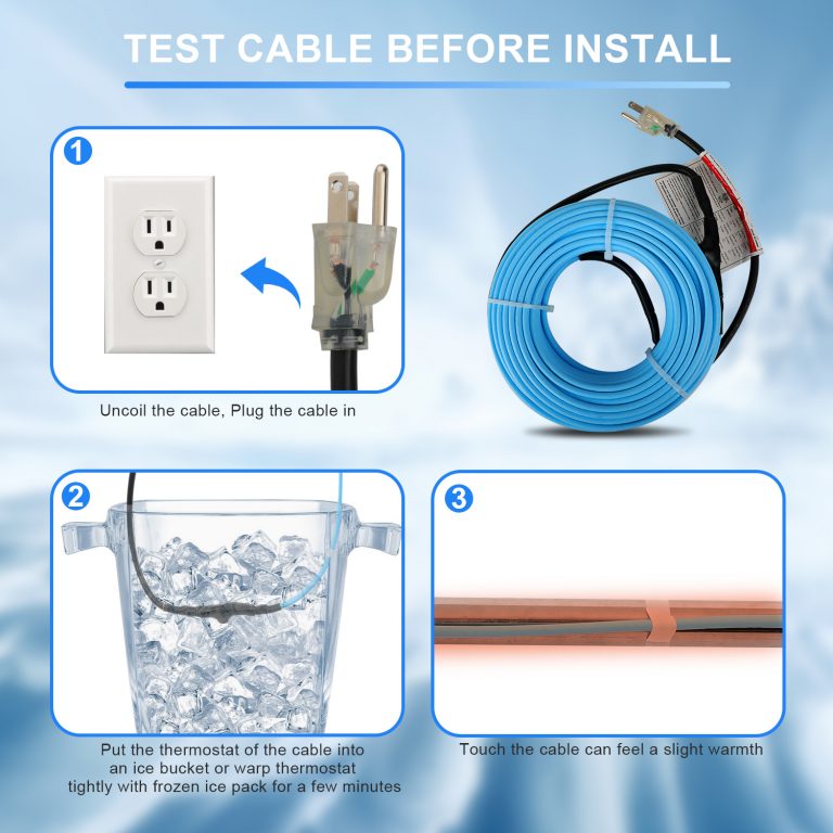 HEATIT 5JHSF 120V SelfRegulating Preassembled Water Pipe Heat Cable for Pipe Freeze Protection